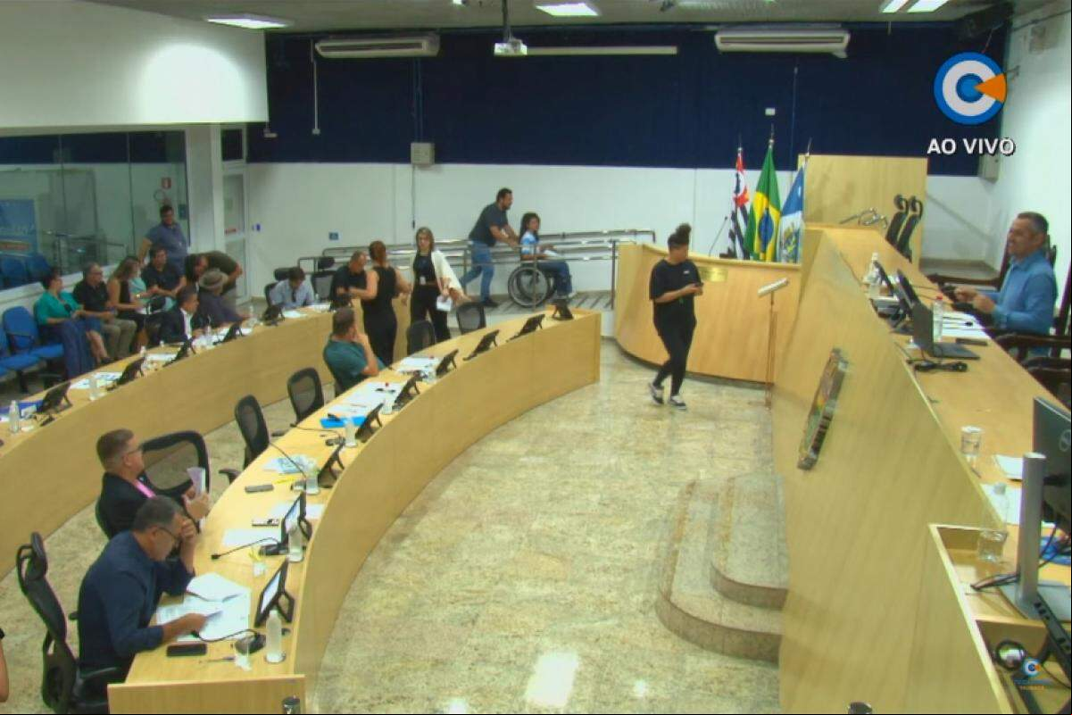 Plenário da Câmara de Taubaté na sessão dessa terça-feira