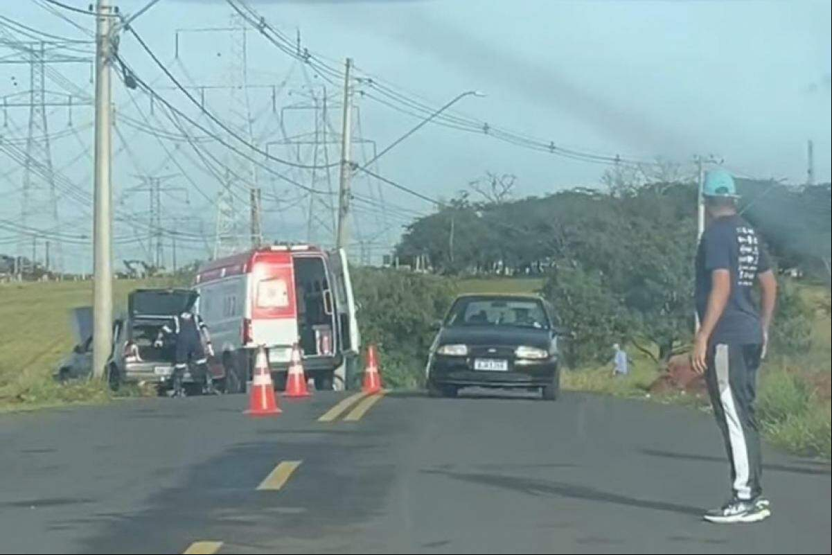 Via teve uma faixa de rolamento parcialmente isolada por cones